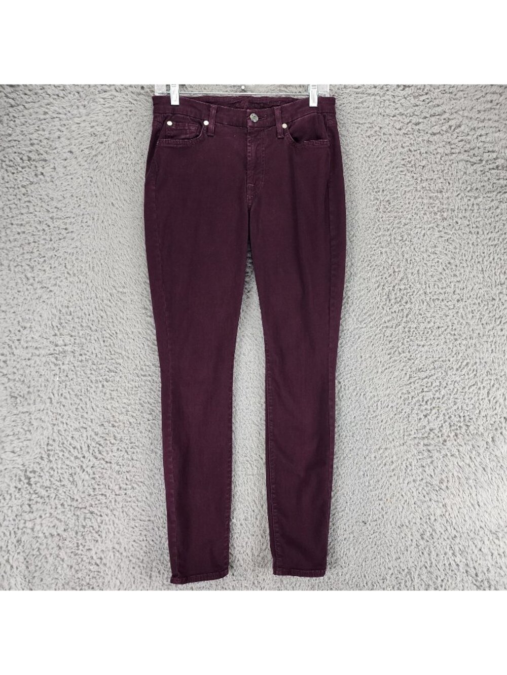 7 For All Mankind Jeans Womens 28 Purple Stretch Mid Rise Skinny